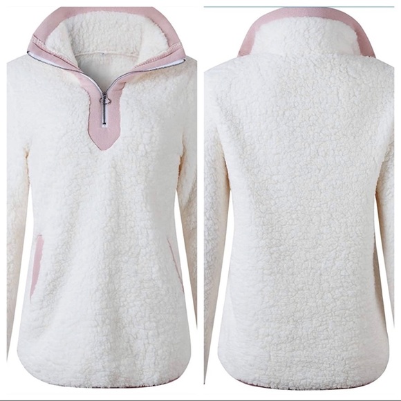 Sherpa fleece quarter zip pullover shirt - Picture 6 of 8